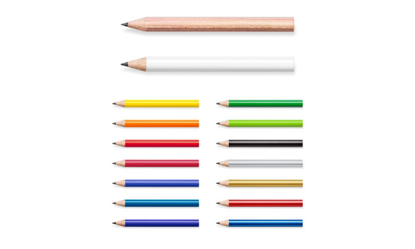 Bleistift rund, halbe Länge